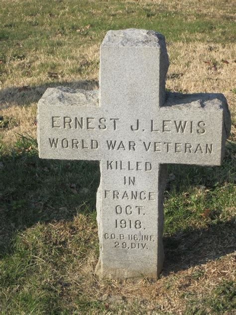 116th Infantry Regiment Roll Of Honor Cpl Ernest John Lewis