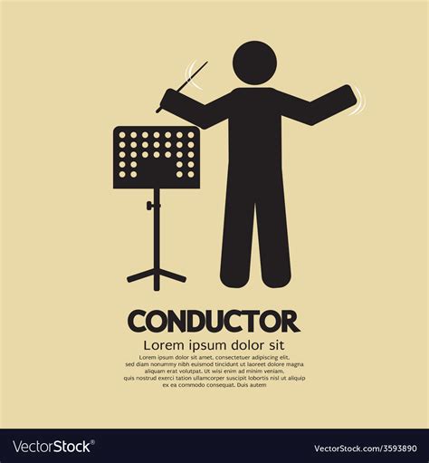 Conductor With Music Stand Symbol Royalty Free Vector Image