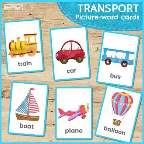 Use These Beautiful Transport Picture Word Flashcards At School Or At