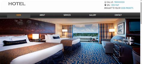 Hotel Site Using HTML, JavaScript & CSS - Code Projects