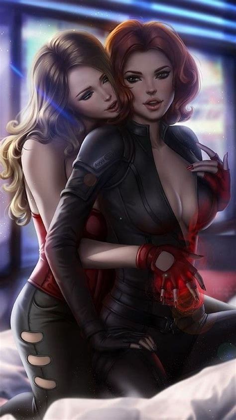 Black Widow And Scarlet Witch Fanart Marvel Super Heróis Cosplay De