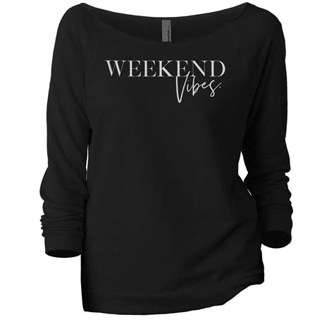 Weekend Vibes Womens Graphic Printed Slouchy 34 Sleeves Lightweight