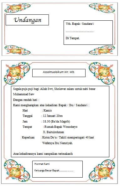 Detail Contoh Surat Undangan Haji Koleksi Nomer