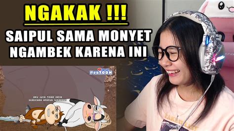 Saipul Sama Monyet Ngambek Ke Bang Pod Reaction Animasi Podtoon Youtube