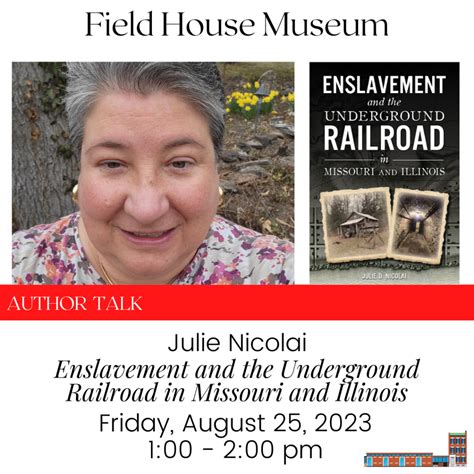 Author Talk Enslavement And The Underground Railroad In Missouri And