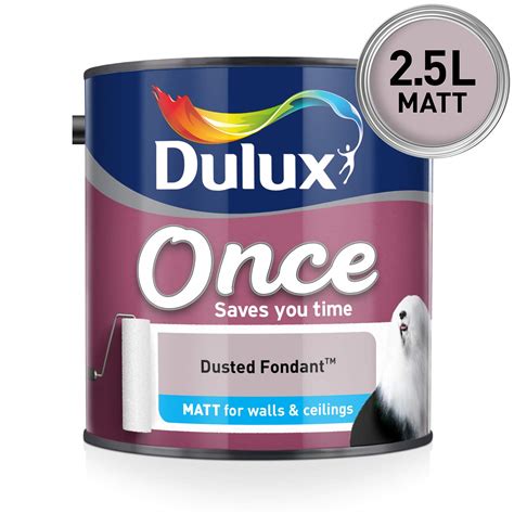 Dulux Once Matt Emulsion Paint For Walls And Ceilings Dusted Fondant