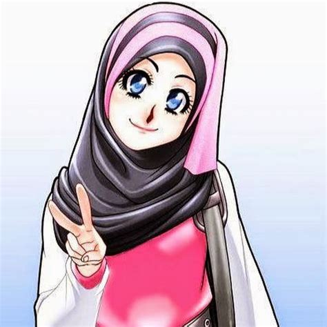 Gambar Kartun Wanita Muslimah Wisuda
