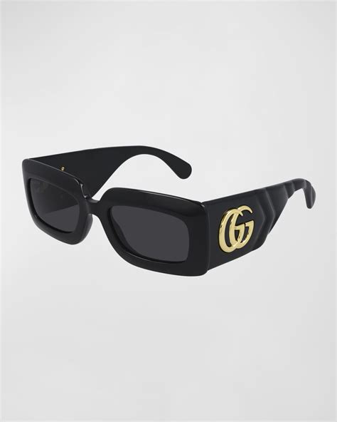 gucci oversized rectangular acetate sunglasses neiman marcus