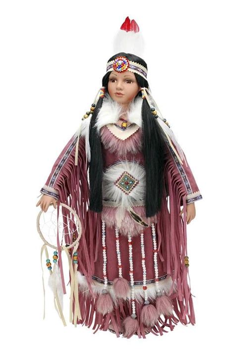 24 Porcelain Indian Doll Princess Eagle D24655 Kinnex Dolls