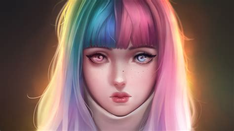 3840x2160 Anime Girl Colorful Hairs 4k 4k Hd 4k Wallpapers