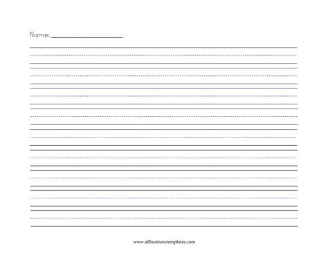 A4 Writing Medium Lined Paper Landscape Templates At