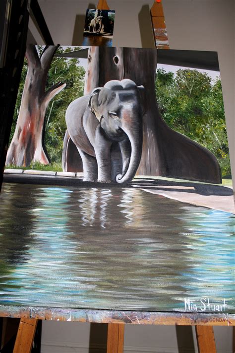Australia Zoo Elephantfirst Attempt At Realistic Art Realistic Art