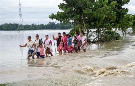 Flood Situation Worsens In Assam Around 45000 People 108 Villages Currently Underwater News