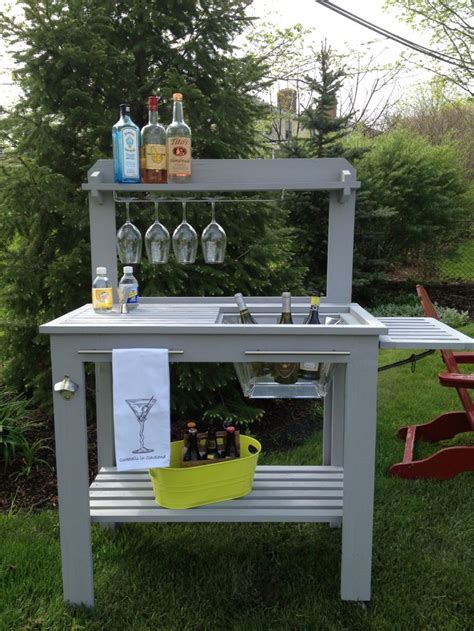 Diy Outdoor Bar Potting Bench Concept Completed Diy Outdoor Bar