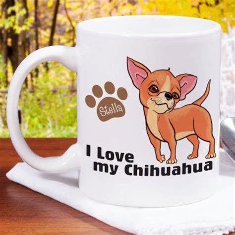 Personalized I Love My Chihuahua Mug By Tshappenhere On Etsy Mugs