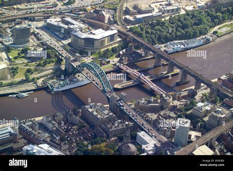 River Tyne Bridges At Newcastle Stock Photo Alamy