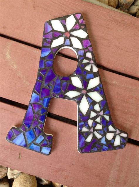 Mosaic Stained Glass Letters Custom Made By Coveredinglass On Etsy