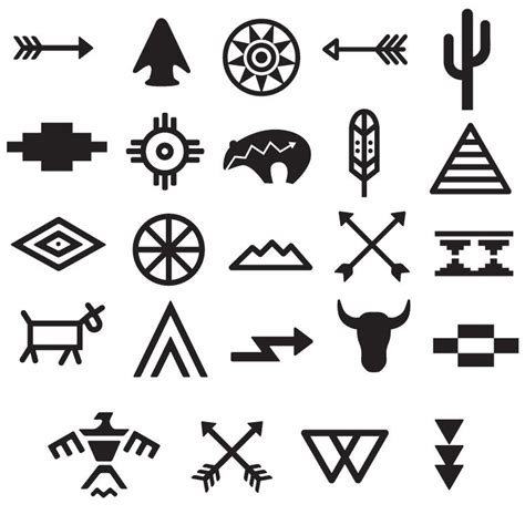 Tribal Symbols Tattoo Set 668 Tribal Tattoos Native American Tribal