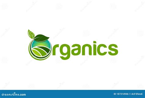 Creative Organic And Natural Food Logo Design Stock Vector