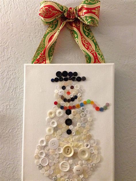 Snowman ~ I Like The Idea Of This Button Crafts Christmas Button
