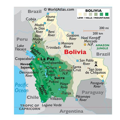 Bolivia Mapa Fisico Vector World Maps My Xxx Hot Girl
