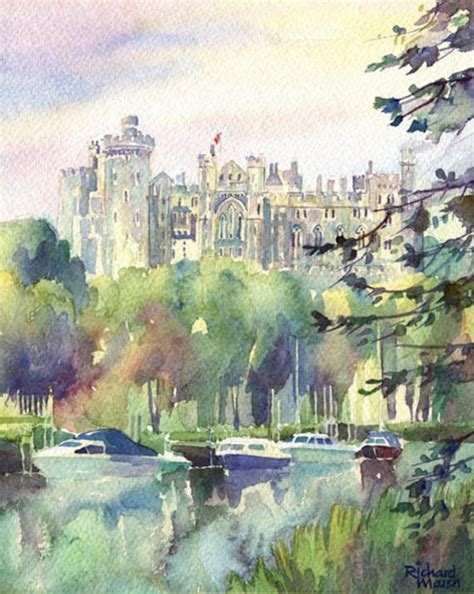 Arundel Castle Print Castle Painting Arundel Castle