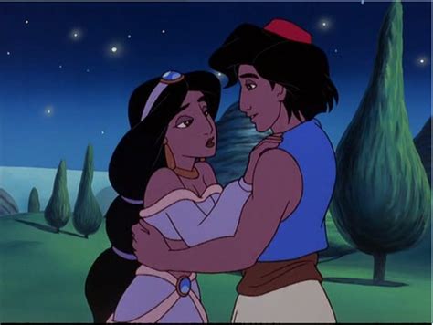 Jasmine And Aladdin Sharing A Romantic Loving Embrace Aladdin And Jasmine Aladdin Disney World