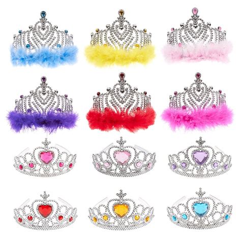 Set 12 Pack Tiara Party Favors Little Girl Toys Princess Party