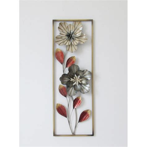 Metal star home wall decor wall frames home decoration a living room sofa background wall decorative. New All American Collection Flower and Leaves Aluminum/ Metal Wall Decor with Frame 12"x36 ...