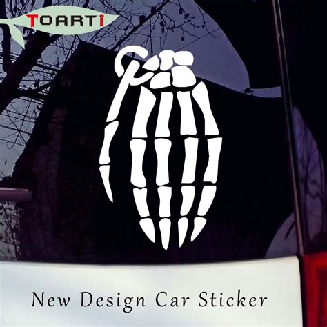 814cm Skeleton Grenade Car Stickers Vinyl Adhesive Cartoon Auto Window
