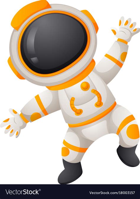 Spaceman In Spacesuit Flying Royalty Free Vector Image