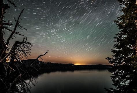Star Swirls Over Crater Lake Photograph By Kristen Beck Fine Art America