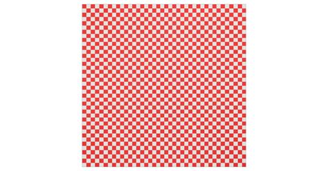 Red White Croatian Checkerboard Pattern Fabric Zazzle