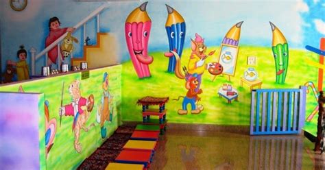 Play School Wall Painting Schoo Paintingschool Wall Decorkids Room
