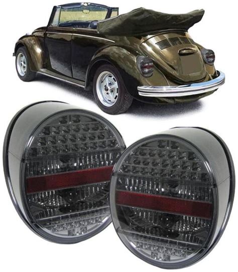 All Smoked Led Tail Lights For Vw Beetle 1972 Onwards Model Christmas