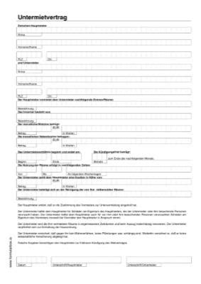 Pwib mietvertrag pdf kostenlos mumbmiddprof. Untermietvertrag für gewerbliche Mieter | Pdf-Vorlage zum Ausdrucken