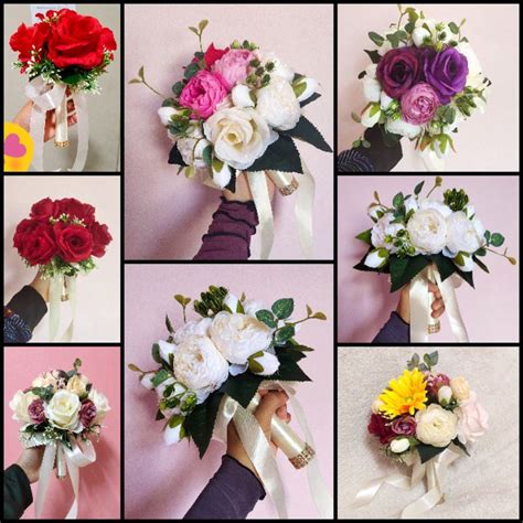 Aksesori untuk melengkapi gaun pengantin salah satunya adalah sarung tangan. ROHANI bunga tangan murah bunga tangan pengantin bunga ...