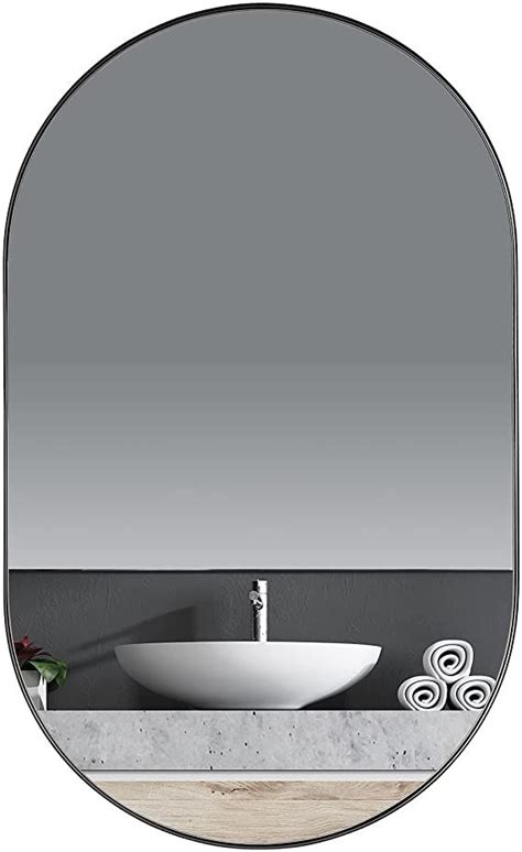 Andy Star Black Oval Mirror 20x33 Oval Mirrors For Bathroom Pill