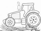Tractor Pages Coloring Cartoon Literacy Teach Farm sketch template