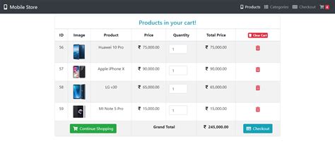Shopping Cart With Checkout System Using Php Mysqli Ajax