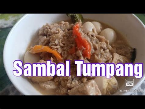 Sambal tumpang ini dibuat dari tempe semangit alias yang sudah tua dan hampir busuk. Resep Sambal Tumpang Solo - YouTube