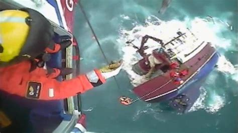 Footage Shows Rescue As Ship Sinks Off The Isle Of Lewis Bbc News