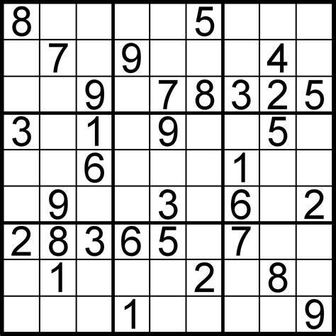 About Printable Sudoku Puzzlesprintable Sudoku Puzzle