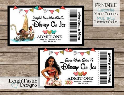 How About A Personalised Disney On Ice Tickets From Etsy That Make Your