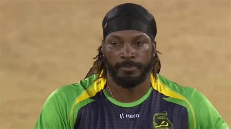 Chris Gayle Scoring His First Hundred In Cpl 2016 Gayle Hitting Long
