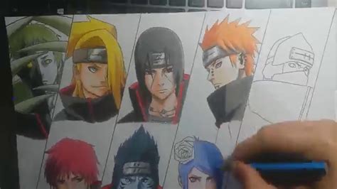 Speed Arte Akatsuki Naruto Curso Como Desenhar Melhor Youtube