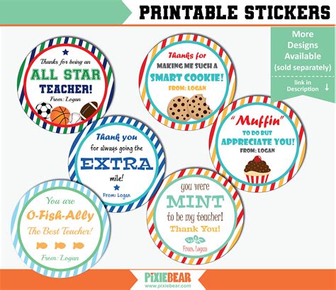 Teacher Appreciation Gum Tag Printable Extra Teacher Etsy