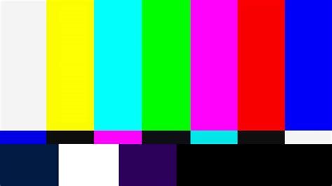 Tv Colour Bars Test Card Screen With Sine Tone In 4k Youtube
