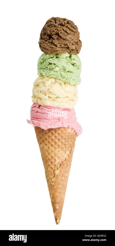Ice Cream Scoops Cone Hi Res Stock Photography And Images Alamy