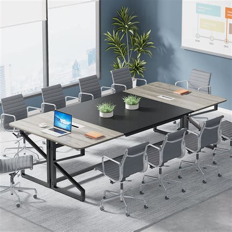 Buy Tribesigns 8ft Conference Table Rectangular Meeting Room Tables